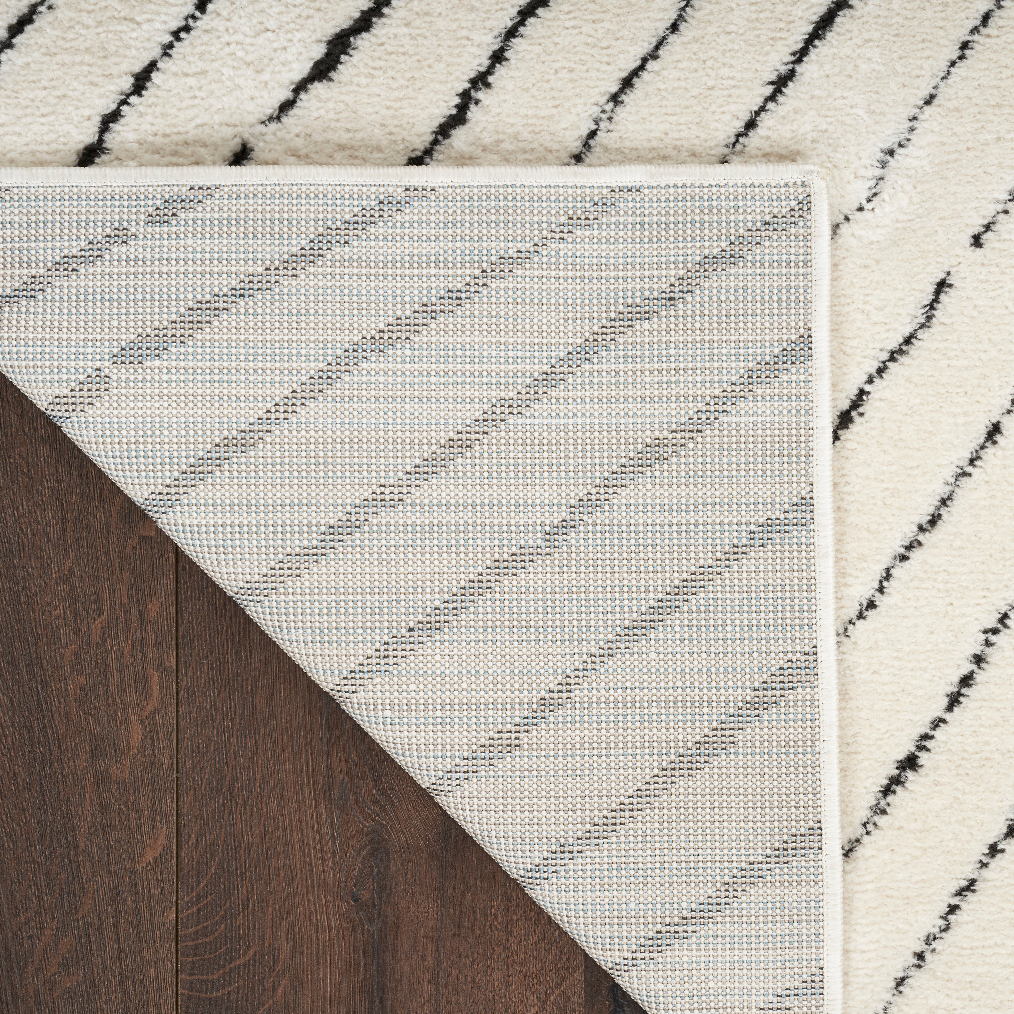 Nourison Modern Comfort MNC01 Ivory/Black Large Rectangle Rug